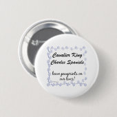 Cavalier Pawprints - Button (Voorkant /achterkant)