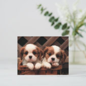 Cavalier-Puppies Briefkaart (Staand voorkant)
