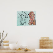 cavalier roi charles spaniel ruby affiche (Cuisine)