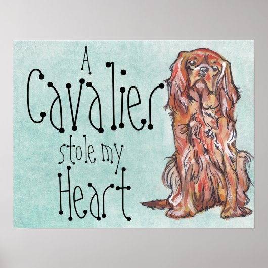cavalier roi charles spaniel ruby affiche (Devant)