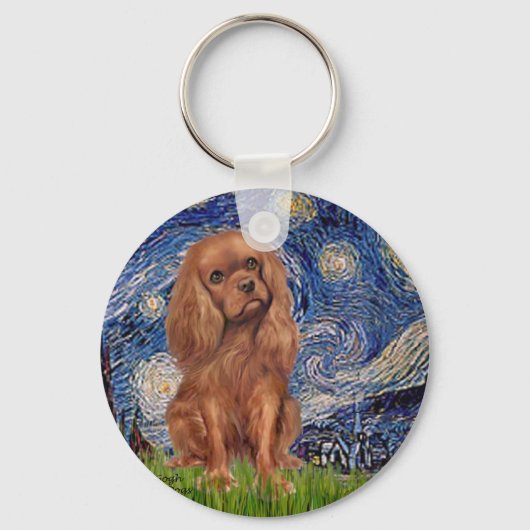 Cavalier (Ruby7) - Sterrennacht Sleutelhanger (Voorkant)