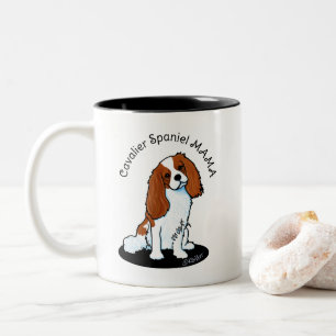 Cavalier Spaniel Mam Tweekleurige Koffiemok