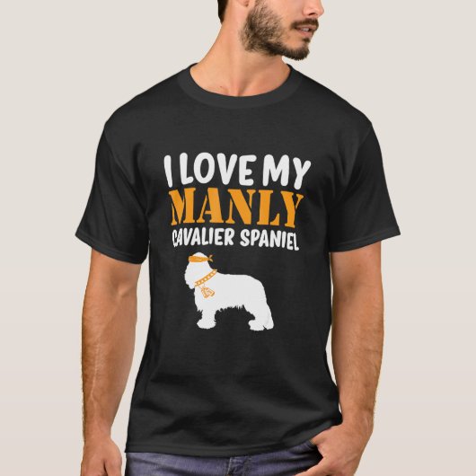 Cavalier Spaniel Pet Funny Boy Dog Puppy Gender Re T-shirt (Voorkant)