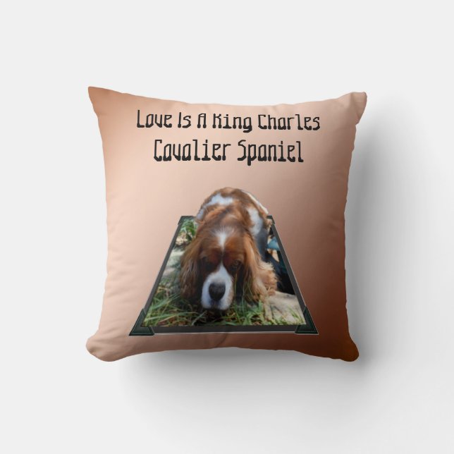 Cavalier Spaniel Popout Art, mode Kussen (Voorkant)