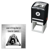 Cavalier Spaniel Popout Art, stempel met eigen ink (In situ)