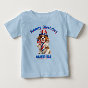 Cavalier Spaniel Puppy (2d) Patriottisch Kinder T-