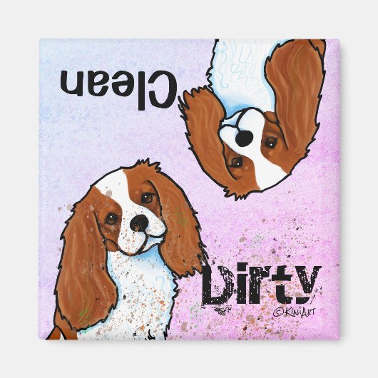 Cavalier Spaniel vaatwasser magneet (Voorkant)