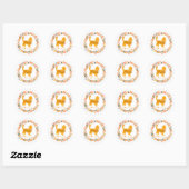 Cavalier Sticker - Gepersonaliseerd Pastel Oranje (Vel)