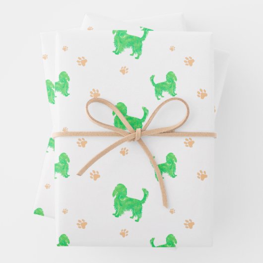 Cavalier Wrapping Paper – Minimal Green Gift (In situ)