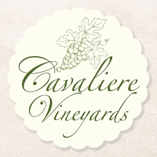 Cavaliere Vineyards Onderzetter (groen) (Voorkant)