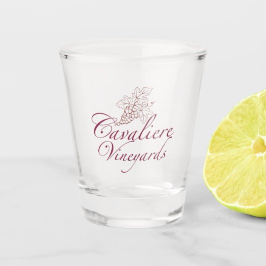 Cavaliere Vineyards Shot Glass Glas (Voorkant)