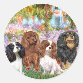 Cavaliers (4) - in de tuin van Monet Ronde Sticker