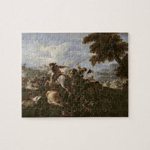 Cavaliers in Battle (olie op canvas) Legpuzzel