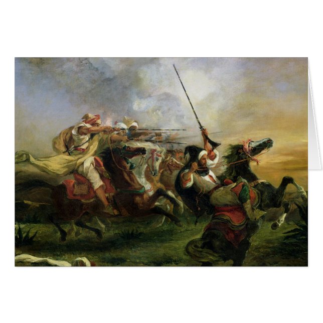 Cavaliers marocains dans l'action militaire, 1832 (Devant horizontal)