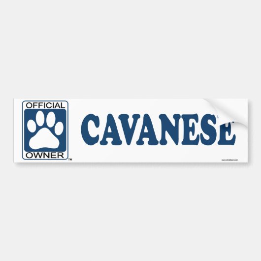 Cavanese Blue Bumpersticker (Voorkant)