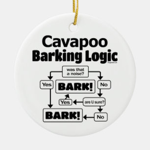 Cavapoo Barking Logic Keramisch Ornament