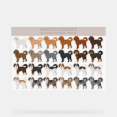 Cavapoo, Cavoodle hondenmix Acryl Bord (Voorkant)