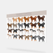 Cavapoo, Cavoodle hondenmix Acryl Bord (Hoek)
