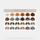Cavapoo, Cavoodle hondenmix Acryl Bord (Voorkant)