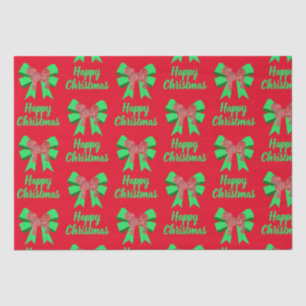 Cavapoo Christmas Dog & Bow Red Tissuepapier