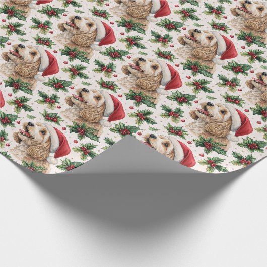 Cavapoo Christmas Wrapping Paper Cadeaupapier (Hoek)