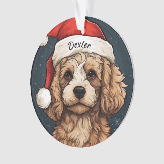 Cavapoo Custom Christmas Orament (devant)