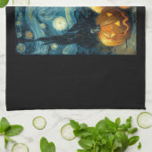 Cavapoo Cute Dog Halloween Jack O Lantern Pumpkin Theedoek (Gevouwen)