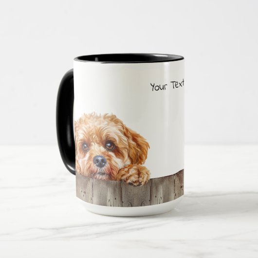 Cavapoo Dog Mok (Voorkant links)