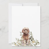 Cavapoo Dog Puppy Baby shower Kaart (Achterkant)