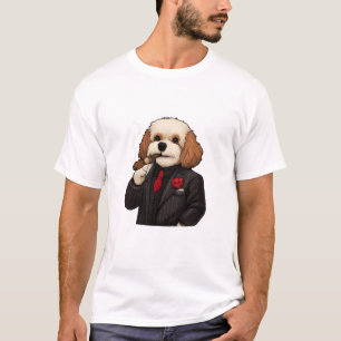Cavapoo Don – T-shirt drôle d'art de chien mafieux
