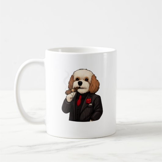 Cavapoo Don – Tasse Mafia Chien Drôle (Gauche)