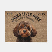 Cavapoo gepersonaliseerde huisdier deurmat (Voorkant)