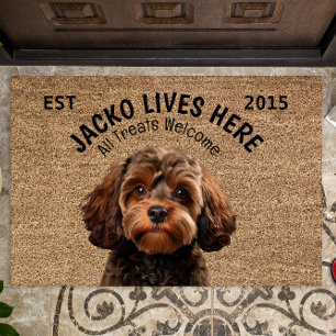 Cavapoo gepersonaliseerde huisdier deurmat