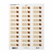 Cavapoo-hond retouradreslabel etiket (Full Sheet)