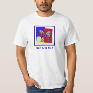 Cavapoo Hond Silhouet Tri-RBY Vaderdag T-shirt