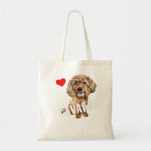 Cavapoo mam Design for Hondenliefhebbers Funny Cut Tote Bag