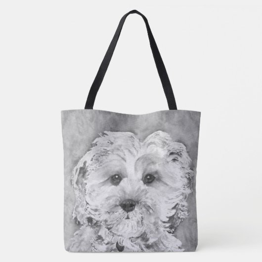 Cavapoo puppy " Ollie " . Draagtas (Achterkant)