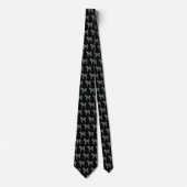 Cavapoo Silhouette Jaune & Grille Noire Cravate (Devant)