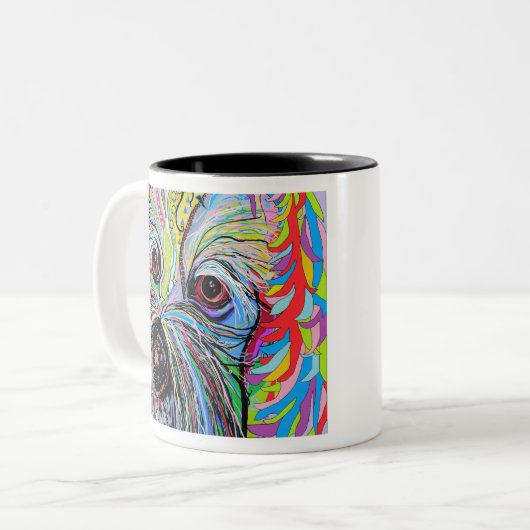 Cavapoo Tweekleurige Koffiemok (Voorkant links)