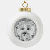 Cavapoo waterverf. keramische bal ornament (Voorkant)