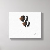 Cavaskunst: gevangen in een sneeuwstorm canvas afdruk (Voorkant)