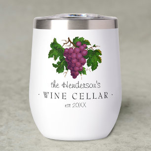 Cave à vin Nom personnalisé avec raisins