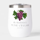 Cave à vin Nom personnalisé avec raisins (Avant)