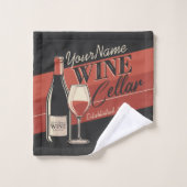 Cave à vin personnalisée Bouteille Salle de dégust (Gant de toilette)