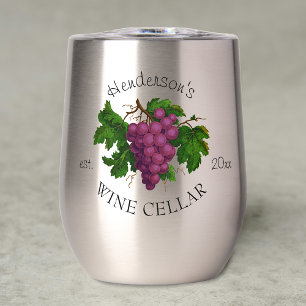 Cave à vin Raisins Nom personnalisé Maison Vignobl