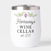 Cave à vin Raisins pourpres Nom personnalisé Date (Avant)