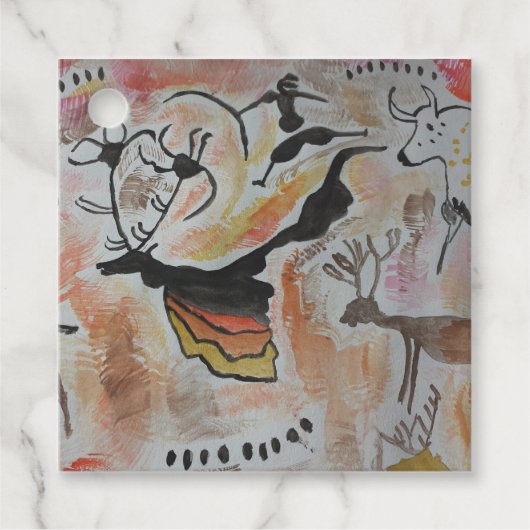 Cave Art Abstract Bedankjes Labels (Voorkant)