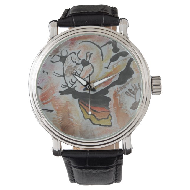 Cave Art Abstract Horloge (Voorkant)