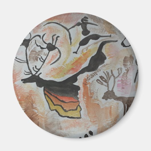 Cave Art Abstract Magnet Magneet (Voorkant)