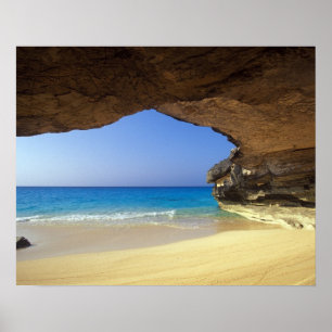 Cave at French Bay, San Salvador Island, Poster